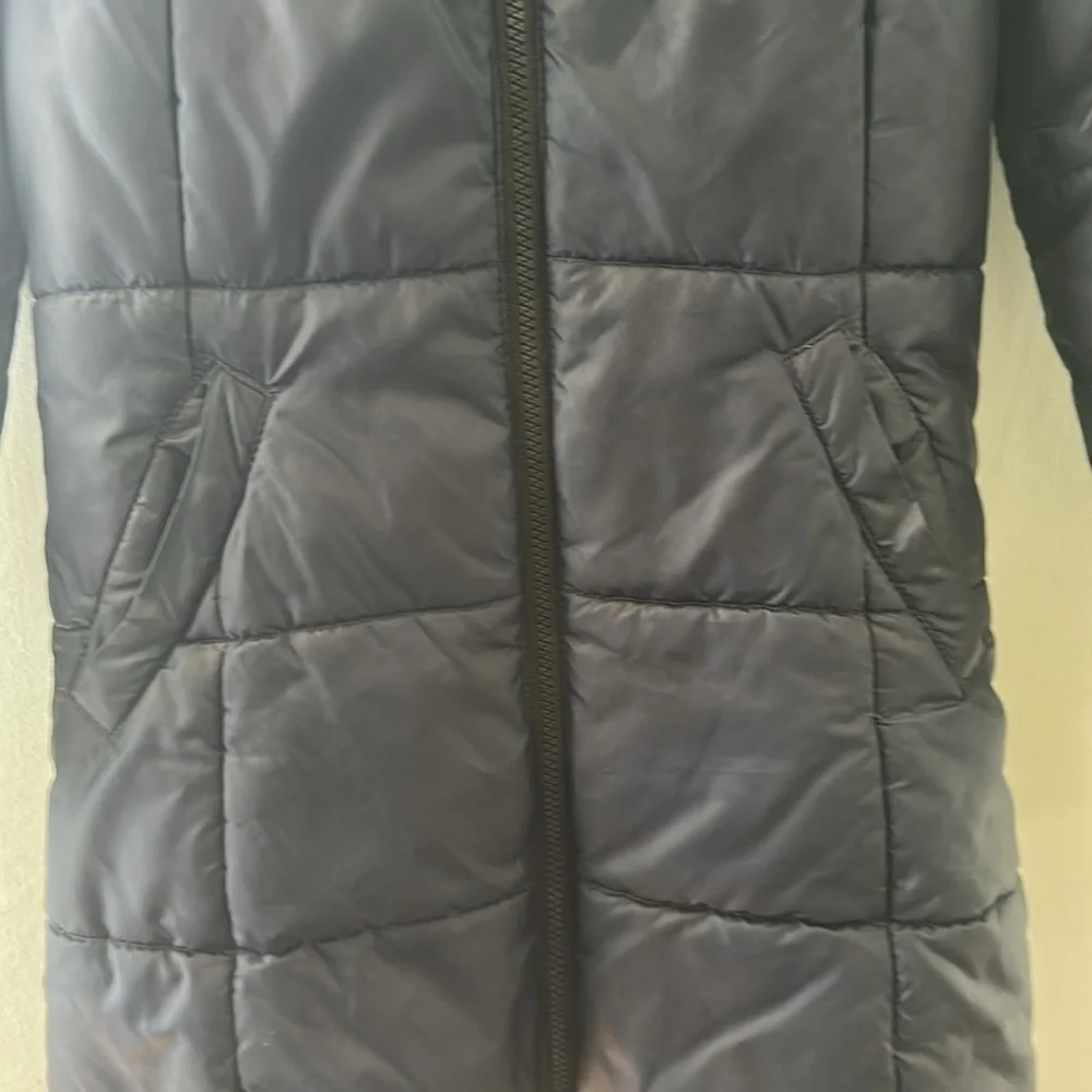 Calvin Klein Youth, Navy Blue,Zip-Up Hooded Puffer Coat Jacket SizeSmall/Petite